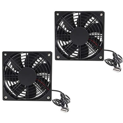 Abbildung von ciciglow Leiser Dual 120mm USB Lüfter,zum Kühlen von DIY PC Computergehäuse CPU Kühler Radiatoren,Computerschrankkühlung,5V 120 X 25mm (2er Pack)