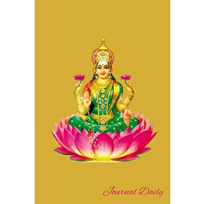 Abbildung von Journal Daily: Goddess Of Fortune, Wealth &amp; Prosperity Lakshmi Notebook, Mandala Backcover, Lined Blank Journal, 6 x 9, 120 White Color Pages, Matte Finish Cover.