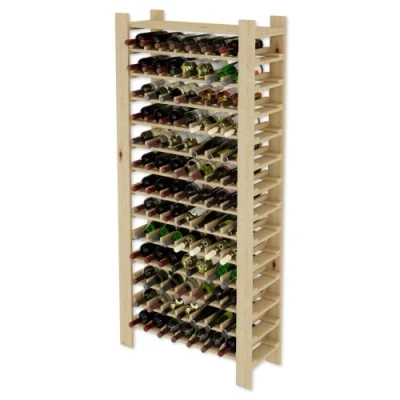 Abbildung von Lenmar Weinregal Holz Flaschenregal für 91 Flaschen + Ablage Böden NEU!!! Massiv 5 3