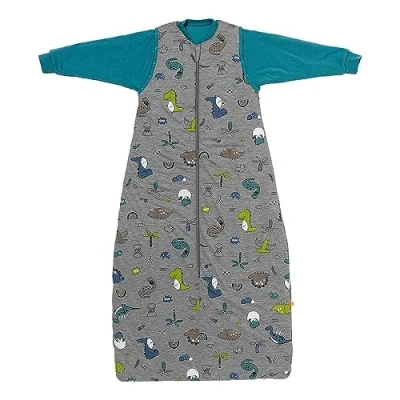 Abbildung von schlummersack Schlafsack Baby Modal ganzjährig 80 cm Dinosaurier Babyschlafsack Oeko Tex mit Ärmel abnehmbar 2.5 Tog Ganzjahres Baumwolle