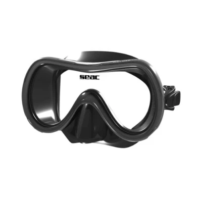Abbildung von Seac Kinder Maske Salina MD S/BL, Schwarz/Schwarz, Medium Fit