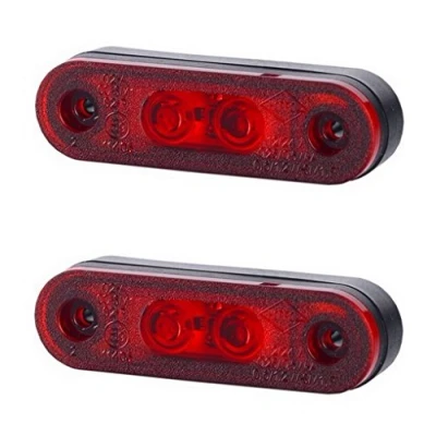 Abbildung von BUL BARS 2 x SMD LED Rot Begrenzungsleuchte Seitenleuchte mit Gummi Pad 12V 24V E Prüfzeichen Positionsleuchte Auto LKW PKW Lampe Leuchte Licht Universal