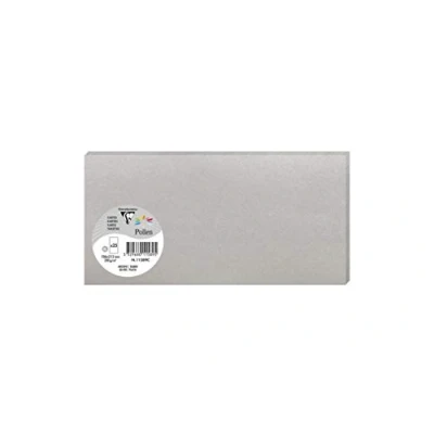 Abbildung von Clairefontaine 11589C Packung mit 25 Karten Pollen in Format DL, 210g 106 x 213mm, Silber