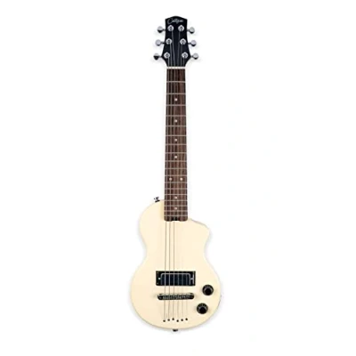 Abbildung von Carry on by Blackstar Mini Vintage White E Gitarre Perfekt für Kinder und Erwachsene, Anfänger Reisen