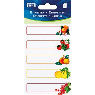 Abbildung von TSI Mehrzweck Etiketten &quot;Marmelade&quot;, Druck auf Papier, Inhalt: 3 Blatt á 5 (= 15 Etiketten), Art. Nr. 55326