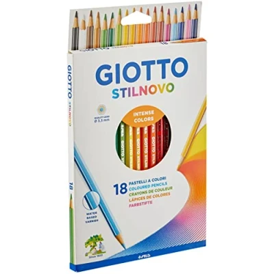 Abbildung von Giotto Stilnovo18 farbige Pastellstifte, 3,3 mm, mehrfarbig, 1 x 13 21,5 cm