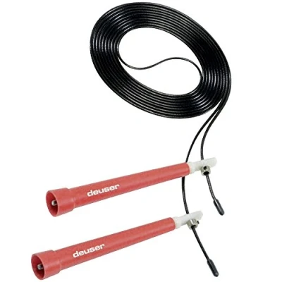 Abbildung von Deuser Speed Rope Springseil, schwarz, One Size