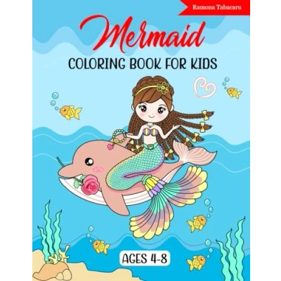 Abbildung von Mermaid Coloring Book for Kids Ages 4 8: 50 Unique and Cute Pages Boys Girls.