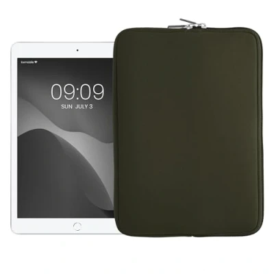 Abbildung von kwmobile Tablet Hülle kompatibel mit 9,7&quot; 11&quot; Universal Neopren Tasche Cover Case Schutzhülle Sleeve in Dunkelgrün