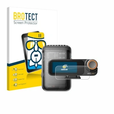 Abbildung von BROTECT Schutzglas für DJI Mic 2 (Receiver) Schutzfolie Panzer Folie Glas [Extrem Kratzfest 9H, Anti Fingerprint, Ultra Transparent]