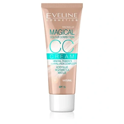 Abbildung von Eveline Cosmetics Magical Color Correction CC Multifunktionale Foundation, 30 ml, Nr. 51 Natural