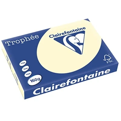 Abbildung von 4 x Clairefontaine Kopierpapier Trophee A3 160g/qm VE=250 Blatt elfenb