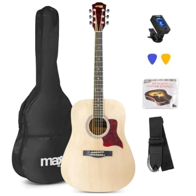 Abbildung von MAX SoloJam, Western Akustikgitarren Starterset Natur (Holz)