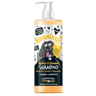 Abbildung von Bugalugs Tiershampoo Hundeshampoo Mango Banane 500 ml Vegan, ml, (1 St), ph neutral, Hundeshampoo, und Bananenextrakt