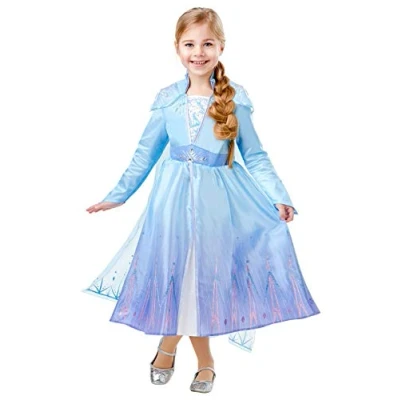 Abbildung von Disney 300506 L Disfraz Frozen2 Frozen ELSA Travel 2 Deluxe Kostüm, bunt,