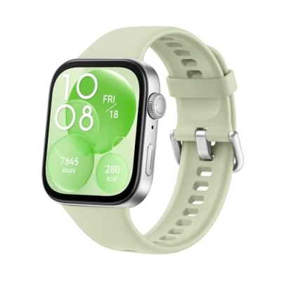 Abbildung von HUAWEI Watch Fit 3, Bluetooth Anrufe, GPS Smartwatch, Aluminiumgehäuse, iOS und Android, 4,6 cm AMOLED Display, bis zu 10 Tage Akkulaufzeit, umfassendes Gesundheits Fitness Management, Grün