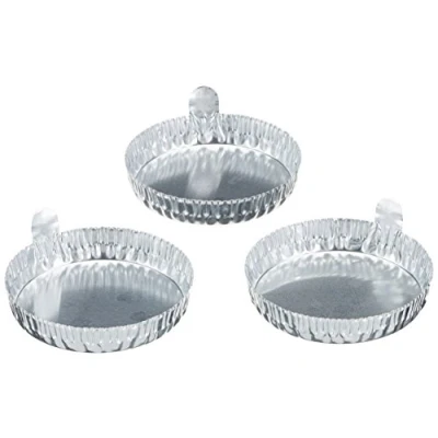 Abbildung von neoLab Aluschalen mit Griff, 80 ml, Silber, 70 mm Durchmesser, 15 Höhe, Größe III, 100 Stück