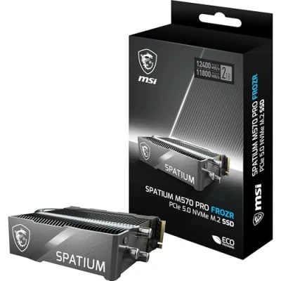 Abbildung von MSI Spatium M570 Pro FROZR 2TB M.2 2280 M Key PCIe 5.0 x4 mit Kühlkörper S78 440Q670 P83