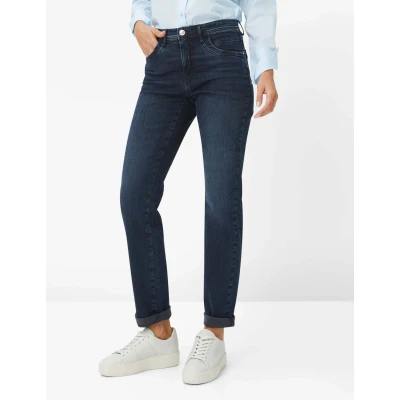 Abbildung von BRAX Style Carola Jeans Tapered Fit, Damen, Größe: 36xL, Used dark blue