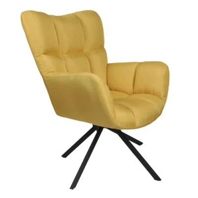 Abbildung von THE HOME DECO FACTORY Stühle BUTACA GIRATORIA AMARILLA, Polyester, Gelb, 72x93x67 cm