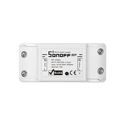 Abbildung von Sonoff RF R2 1 Kanal Smart Relais, gesteuert über WLAN + 433 MHz 230 VAC 2200 W (M0802010002)