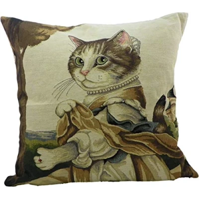 Abbildung von Mars &amp; More Gobelin Kissen Katze gräfin 45x45cm