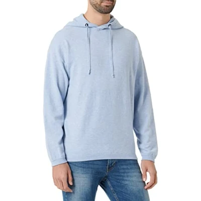 Abbildung von TOM TAILOR Denim Herren Hoodie aus Strick 1032314, 11486 Brunnera Blue, XL