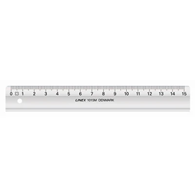 Abbildung von Linex 1015M Schul Lineal 150 mm lang, 22 breit, glasklar, Tuschekante