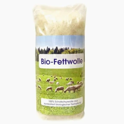 Abbildung von Bio Fettwolle Naturproduktehaus Feige, 90g, Lanolin, Babypflege, Heilwolle