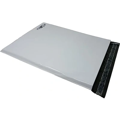 Abbildung von 100 Envelope Kunststoff expédition350 x 450 mm + 40 Klappe opaken weißen Umschlag Ripstop