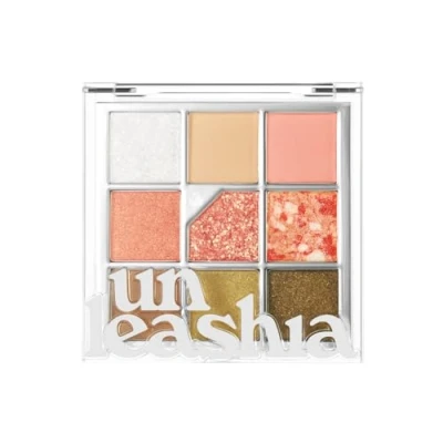Abbildung von UNLEASHIA Glitterpedia Lidschatten Palette 9 Farbtöne verschiedene Texturen von matt bis Glitzer vegane Schminke Koreanische Kosmetik No.6 All of Citrus