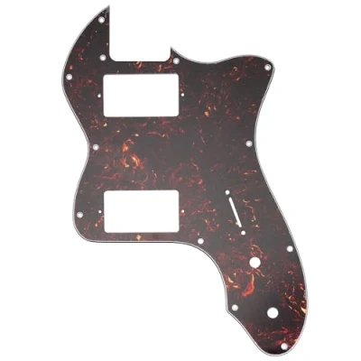 Abbildung von Musiclily Pro 12 Löcher Bedeckt HH Gitarren Schlagbrett Pickguard für USA/Mexico Fender 72 Tele Thinline Style E Gitarre, 4 lagig Tortoise Shell