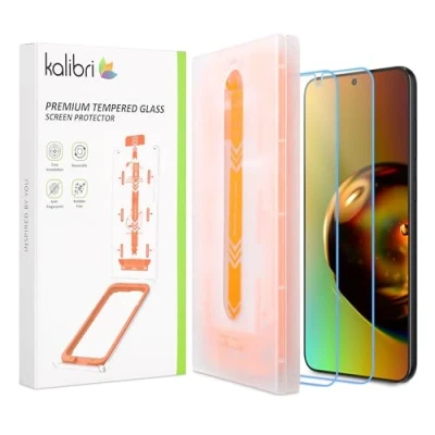Abbildung von kalibri 2X Panzer Schutz Glas Folie für Samsung Galaxy S24 Plus Schutzfolie Set Full Display Screen Protector Handy Schutzglas Kratzfest mit Installationshilfe