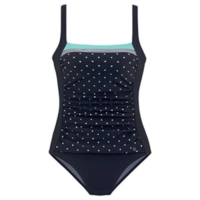 Abbildung von Lascana Swimsuit Badeanzug, Damen, Größe: 44xB, Navy/turquoi