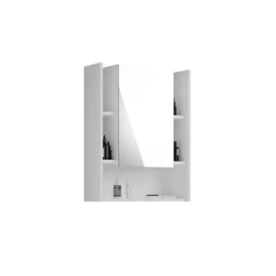Abbildung von homes&amp;jones Venice Badezimmer, Spiegelschrank, Badspiegel, Holzwerkstoff, weiß Hochglanz/Spiegel, 60 x 77 17 cm