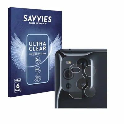 Abbildung von Savvies 6 Stück Schutzfolie für Oppo Find X3 Pro (NUR Kameraschutz) Displayschutz Folie Ultra Transparent