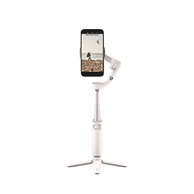 Abbildung von DJI OM 5 Gimbal Smartphone, 3 Achsen Stabilizer, integrierter Verlängerungsstab, handlicher und faltbarer Handy mit ShotGuides, Vlog Stabilisierung, YouTube &amp; TikTok Videos, Sunset White