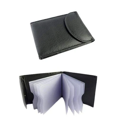 Abbildung von ALASSIO 42002 Kredit und Visitenkartenetui aus Nappaleder, Kreditkartensammler in schwarz, Etui ca. 10,5 x 7,5 cm, Lederetui für 10 Kreditkarten Visitenkarten