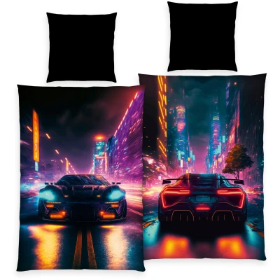 Abbildung von Herding Young Collection Bettwäsche &quot;YC Neoncar&quot;, (2 tlg.), mit coolem Motiv