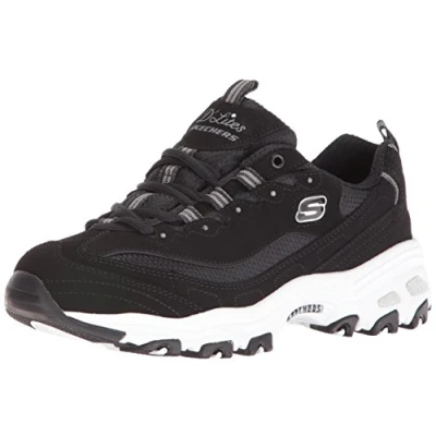 Abbildung von Skechers Damen Sneaker D&#039;Lites BIGGEST FAN, Schwarz (Biggest Fan Black), 36,5 EU (M)