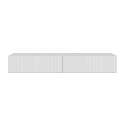 Abbildung von Selsey Schminktisch Makeup Tisch Frisiertisch Hängend Kosmetiktisch 110 cm Mit 2 Schubladen Veldio Weiß