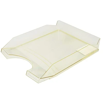 Abbildung von Briefablage A4 Transparent Gelb Polystyrol Polypropylen 1 Stk.