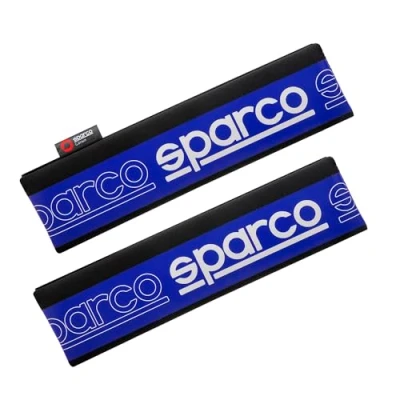 Abbildung von SPARCO Gurtschoner Gurtpolster Sicherheitsgurt Auto Gurtschutz Blau 2x