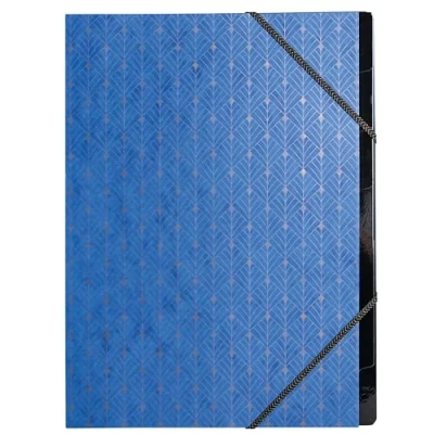 Abbildung von Exacompta Armonika 56350E 1 Ordnungsmappe Harmonika Neo Déco mit Gummibändern Deckblatt aus Karton 400 g/m² und innen recyceltem 7 Fächer Maße: 24 x 32 cm für A4 zufällige