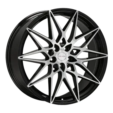 Abbildung von AXXION 5 loch 21Zoll 112mm Alufelge AX9 mattschwarz Front poliert 15051 Felge