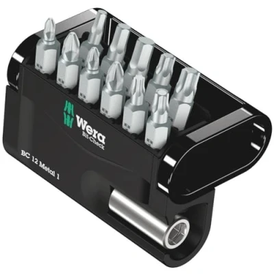 Abbildung von Wera 05057424001 Sortiment, Bit Check Metal 1, 12 teilig, Stück