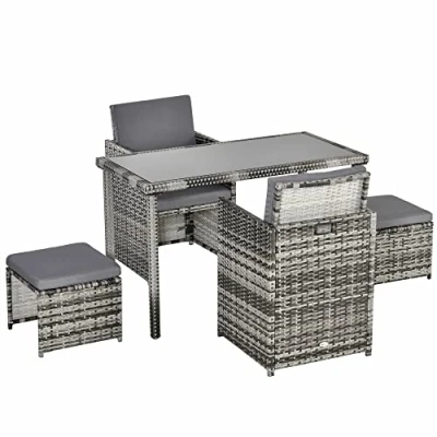 Abbildung von Outsunny Sitzgruppe aus Polyrattan geflecht