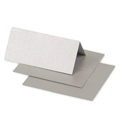 Abbildung von Clairefontaine 75075C Packung mit 25 Tischaufsteller Pollen, 85x80 mm, gefaltet, Silber
