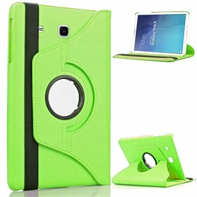 Abbildung von Für Samsung Galaxy Tab E 9,6 T560 360 Drehgelenk Uni PU Leder Drehen Schutzhülle Folio mit Standfunktion grün