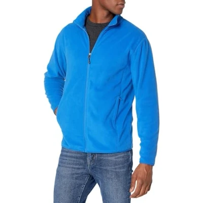 Abbildung von Amazon Essentials Herren Fleecejacke mit durchgehendem Reißverschluss (in Big und Tall erhältlich), Kobaltblau, L
